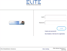 Tablet Screenshot of elearning.eliterehabsolutions.com